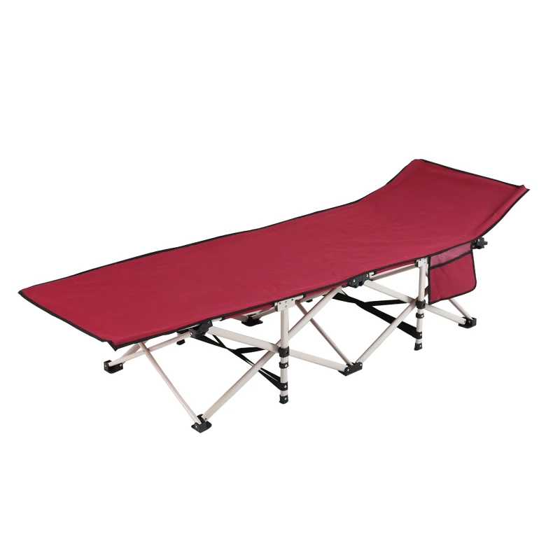 
New design outdoor portable square metal tube fabric folding tent bed camping 