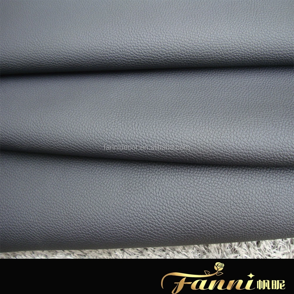 Black Leather Car Seat Fabric Dark Gray Car Seats Leather PVC Upholstery Leather Fabric for Car Seat