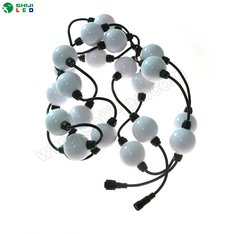 50mm 24v waterproof outdoor curtain 3d SPI led pixel sphere pixel ball string light