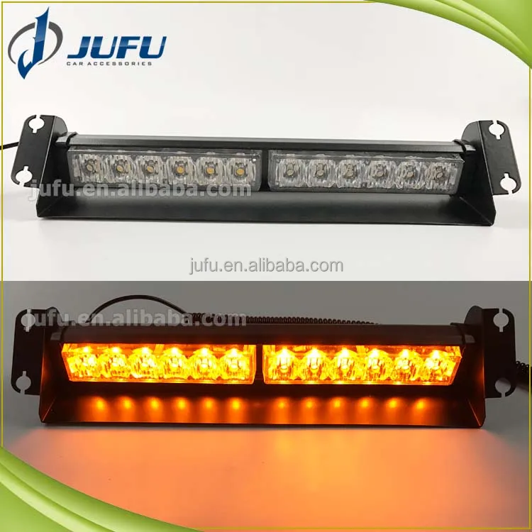 16 LED High Intensity LED Emergency Hazard Warning Strobe Lights 18 Modes for Interior Dash Deck Windshield with Suction Cup