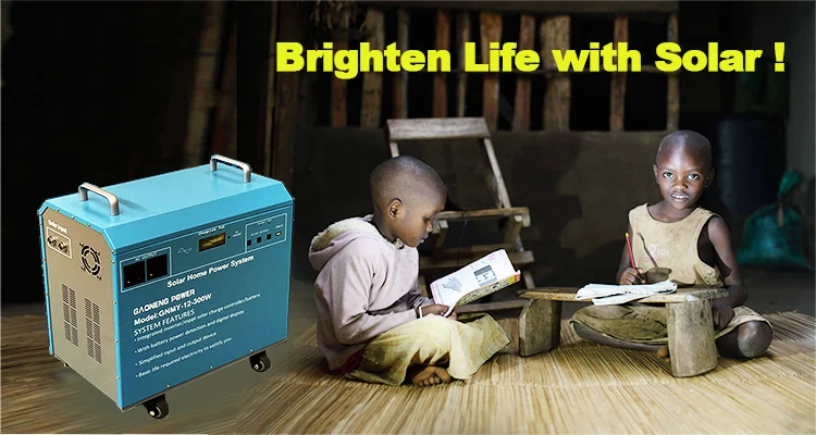 Small Portable solar systemgenerator  for home use 220 V power output with inverter charger battery and solar panel