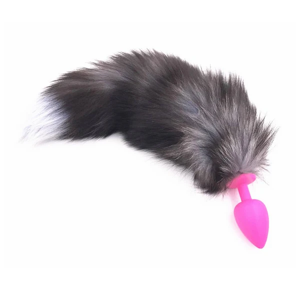 Metal adult toys fox tail anal plug for women