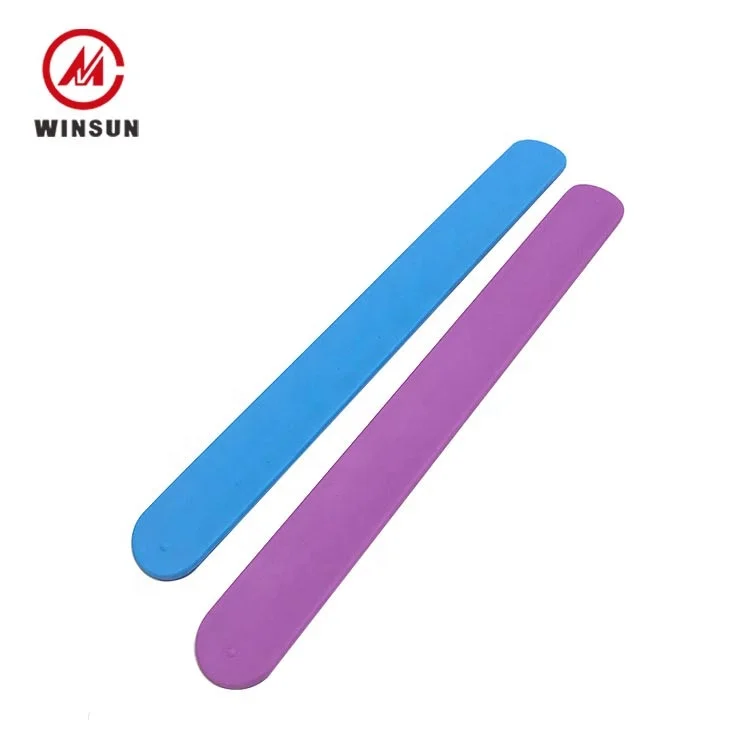 Custom Logo Silicone Slap Band, Colorful Rubber Silicone Ruler Slap Bracelet