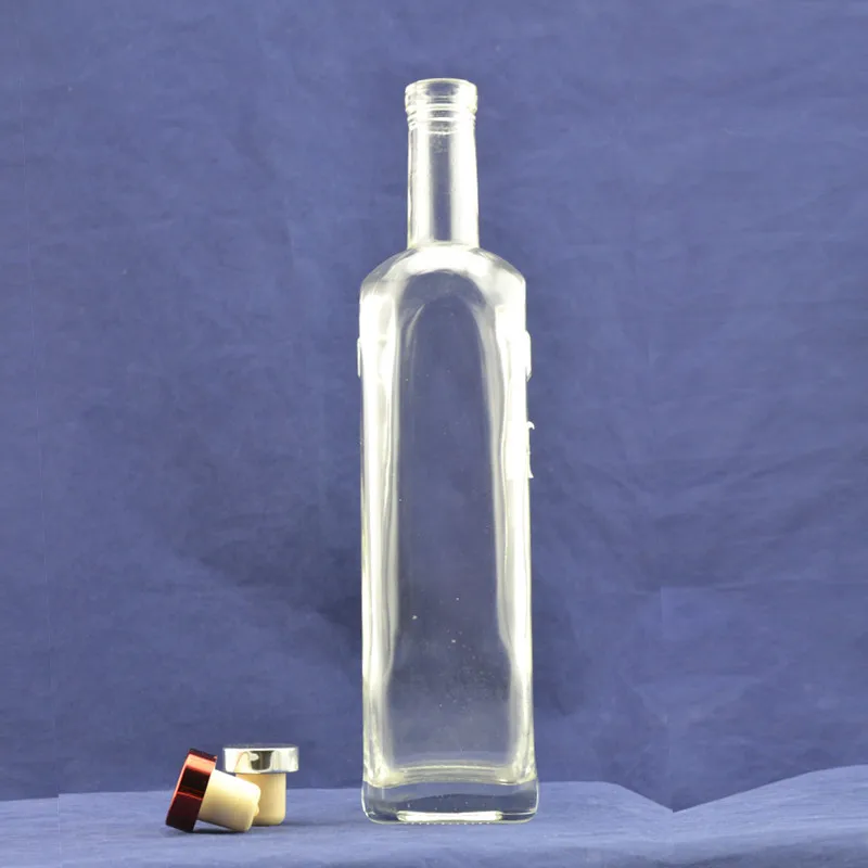 Super Flint Top Grade Gin Vodka 750ml Square Glass Bottle