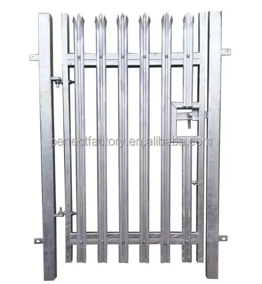 
Wholesale Galvanized metal palisade pedestrian gates and fencing 