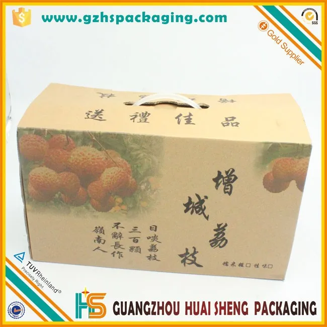 Гофрированного воском рыбы упаковочные коробки с ручкой