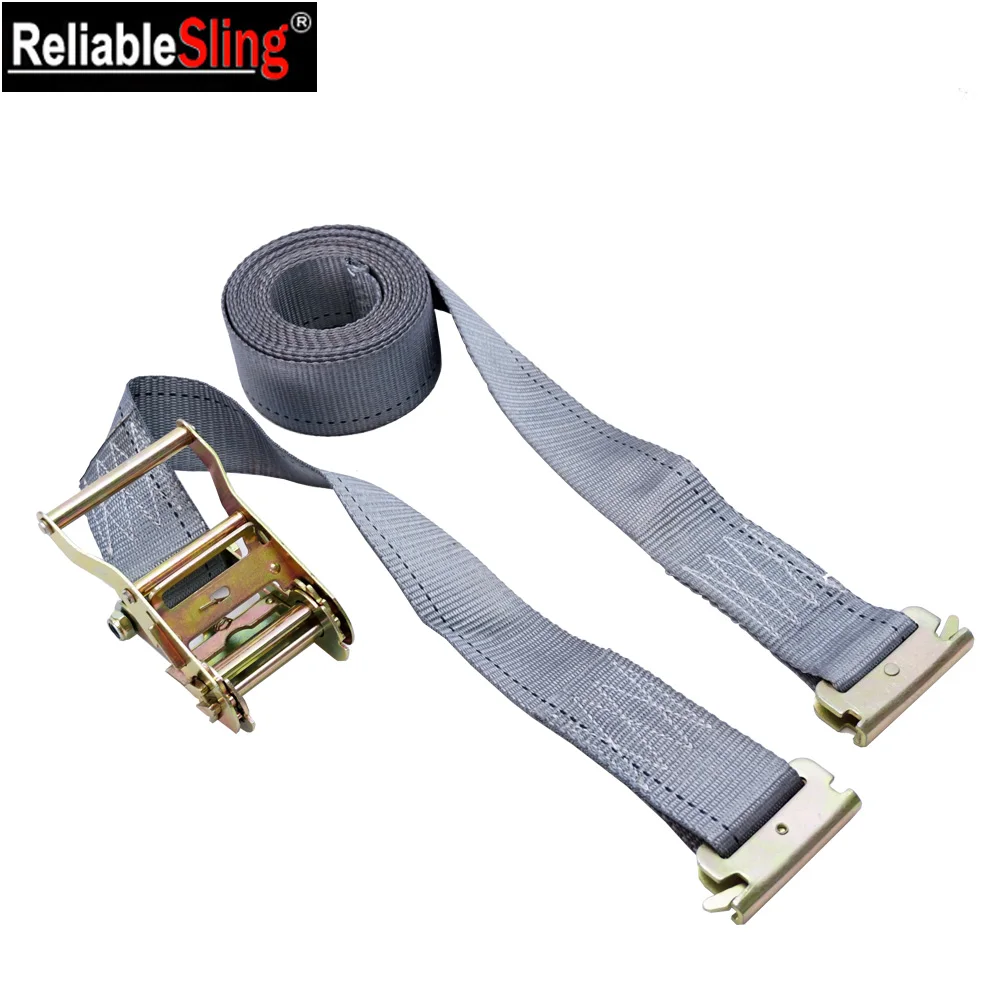 Зажимные ремни с трещоткой E-Track, 2 дюйма х 16 дюймов, грузоподъемность 6000 фунтов