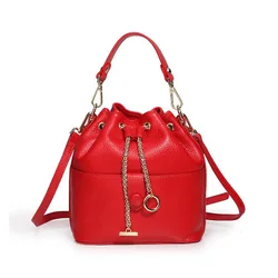 2019 Fashion Newest Style Bucket Bag For Women Genuine Cow Leather Ladies Tote Bag Small Size Cross-body Bag For Women