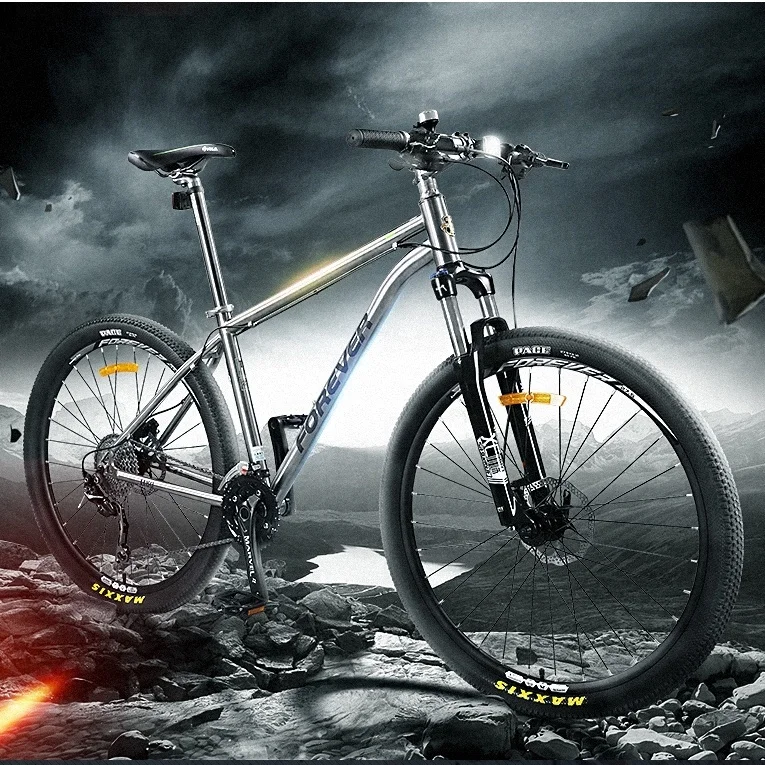 FOREVER 26/27.5 inch Titanium Alloy Mountain Bike Luxury Bicicletas Bicycle Sports Cycling Bike with Disc Brake