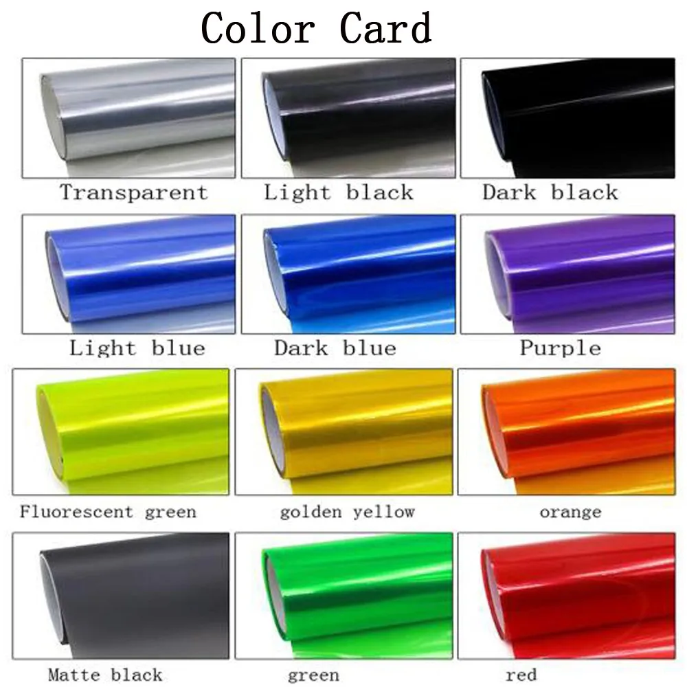 Cheap price red black green vinyl wrap car headlight tail light protection film