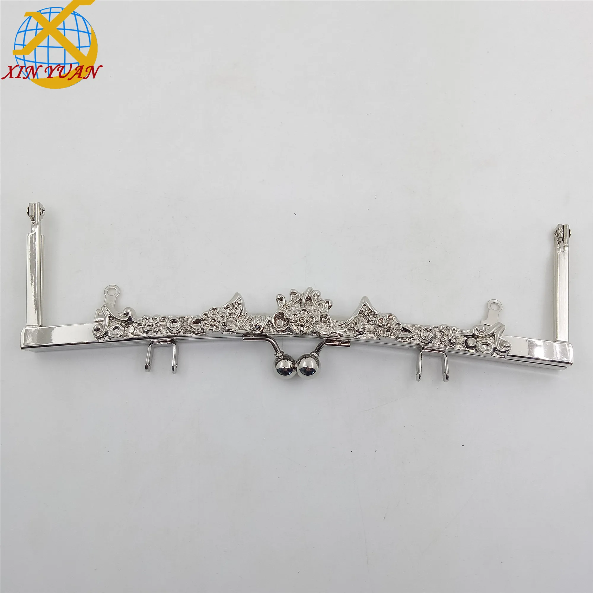 21*5.8cm Nickel Metal Handbags Frame Handbag Accessories Hardware