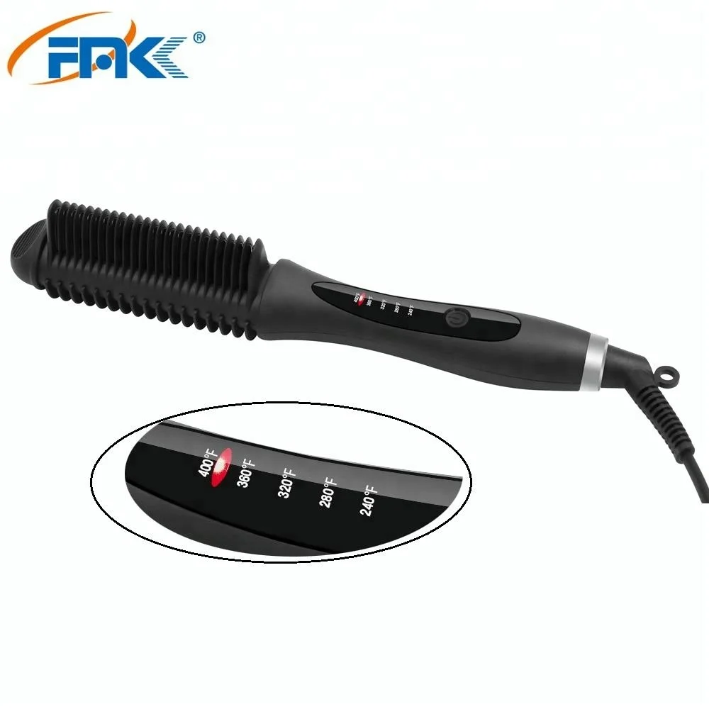 2- in-1  Hair straightener Curling iron brush With Triangle Brush Popular 25mm house-hold hair straightening brush detangling ha