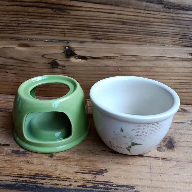 
Decal fondue set stoneware kitchen cheese fondue 