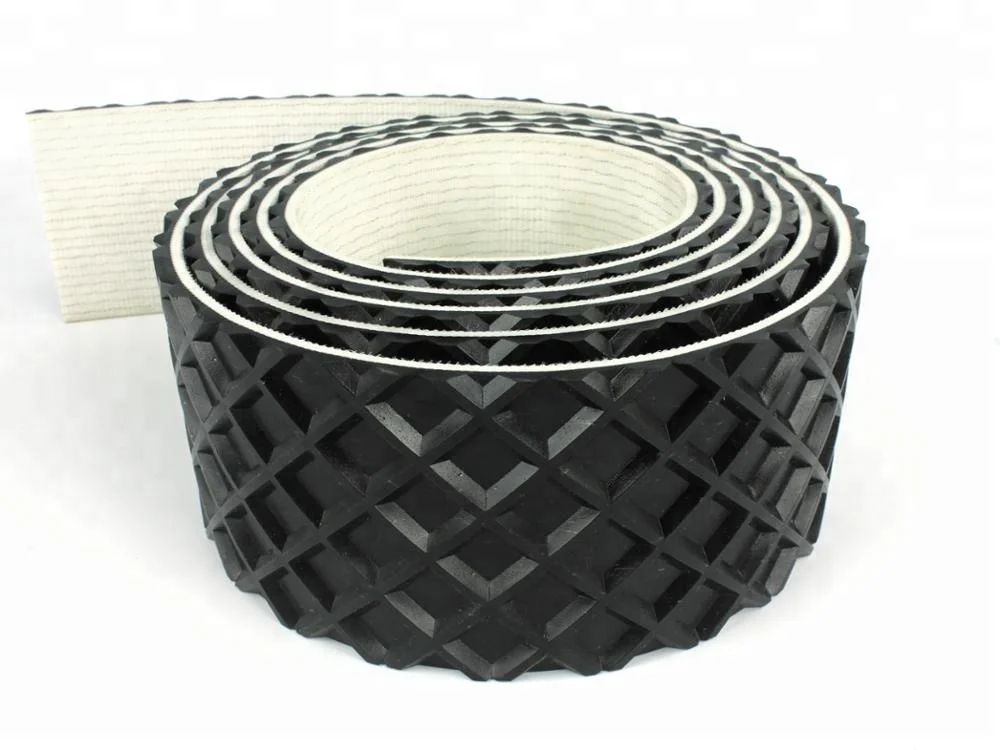 Wood making sanding machine PVC industrial conveyor belt with grid pattern