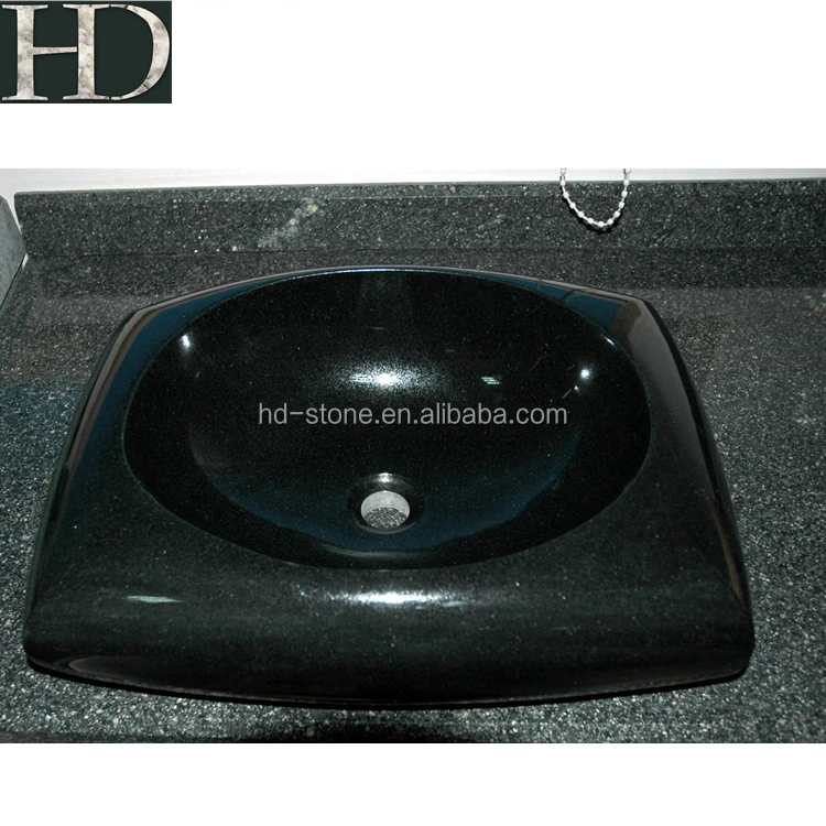 
Chinese Shanxi Black Granite Stone Kitchen Sink Bathroom Washing Hand Basin with Good Quality 