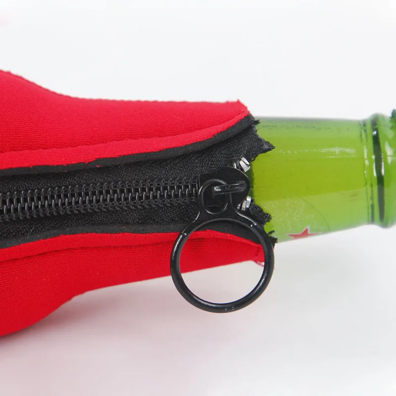 2023 Wholesales logo print Neoprene Water Can Tube Holder Zipper Beer Bottle Cooler