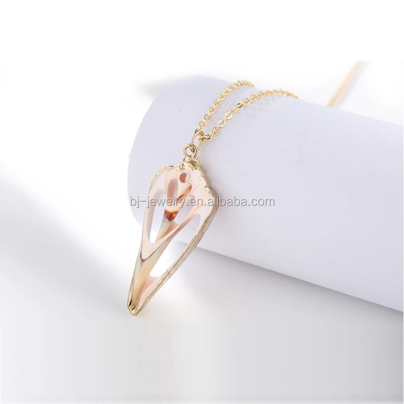 Fashion New Crystal Point Quartz Natural Stone Pendant Gold Chain Necklace