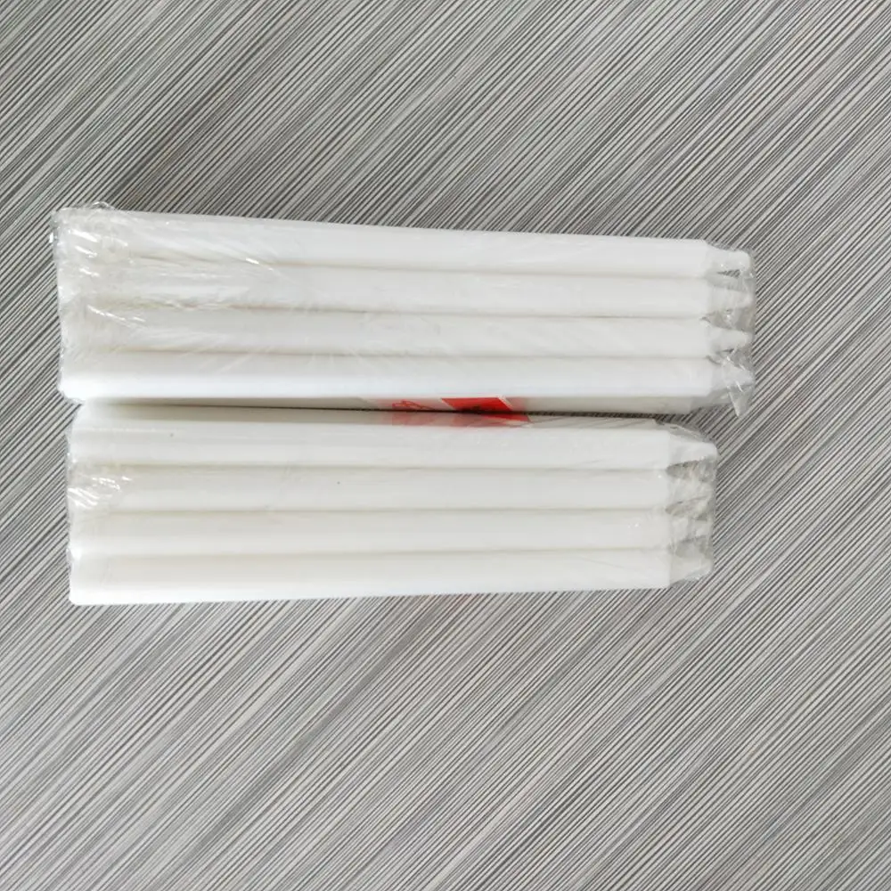 
shrink pack white wax candle for Dubai market /long burning time stick bougie producer 