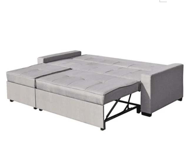 Wooden frame newest design fabric sofa bed