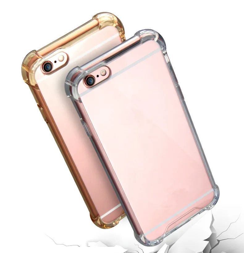 4 Shockproof Clear Soft TPU Case for iPhone 6/7/8 Plus, For iPhone 8 Plus Case, For iPhone 7 Plus Case