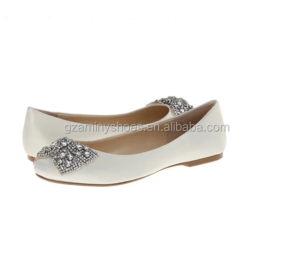 Australia style women low shoes with crystal large size women flat ballerina shoes
