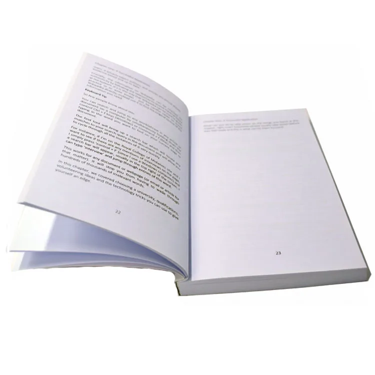 Professional book printing services custom A4 size perfect bound book printing