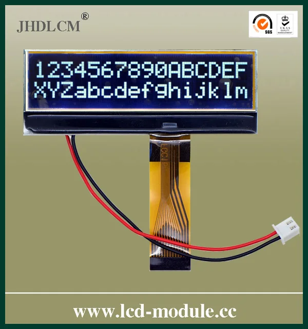 16x2 жк-дисплей модуль JHD1602-G01BTW-BL