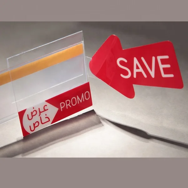 Meethope Store supermarket transparent customized promotional supermarket illumin clear acrylic pvc wobbler shelf talker