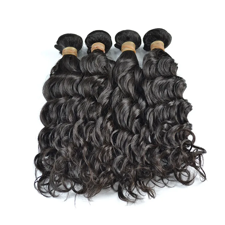 Factory wholesale Water Wave Salt And Pepper Human Hair Extensions