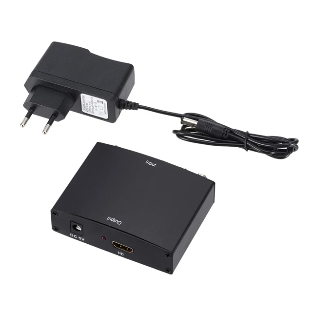 Component YPbPr R/L Audio 5 CVBS AV RCA to HDMI Converter with scaler