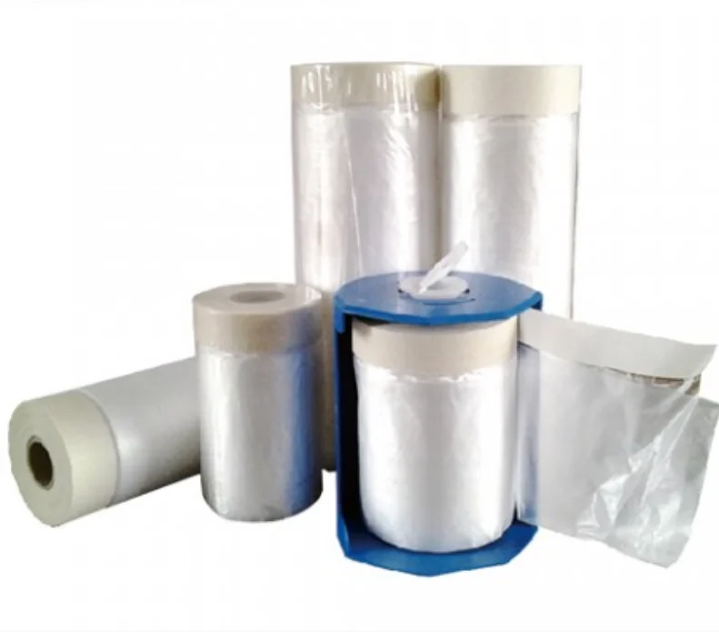 automotive painting windproof master masking film with painting masking tape