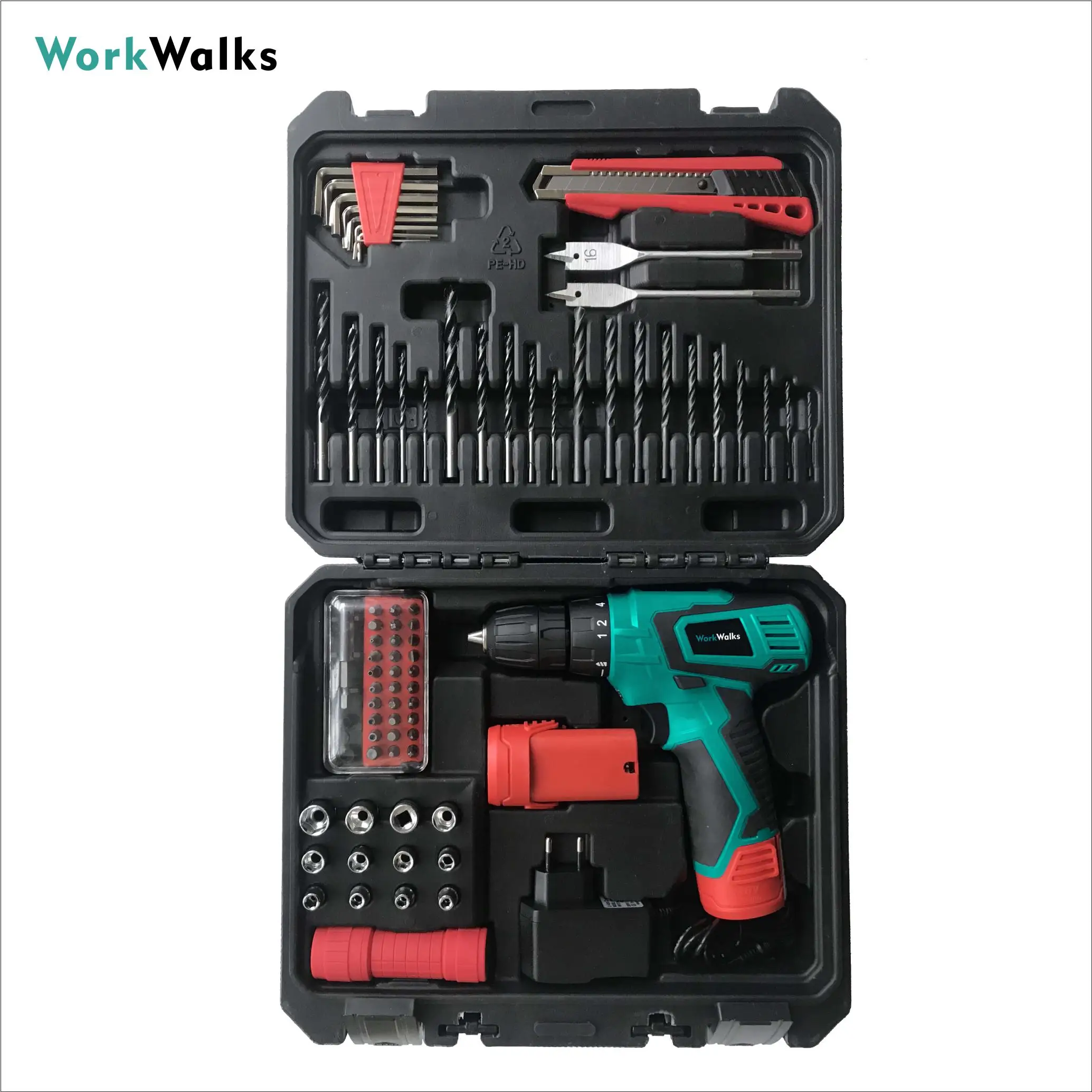 Cheap Price  Li-ion 12V with LED light cordless drill set