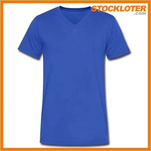 Дешевая мужская футболка с V-образным вырезом из Бангладеш, 160905b