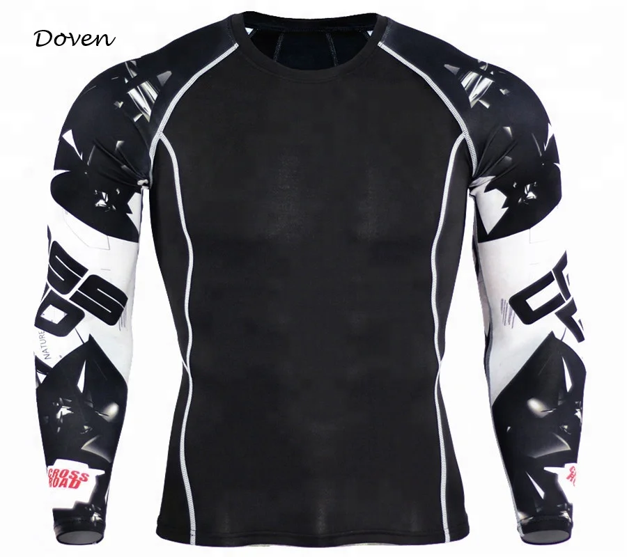 Breathable eco-friendly mens long sleeve swim t shirts