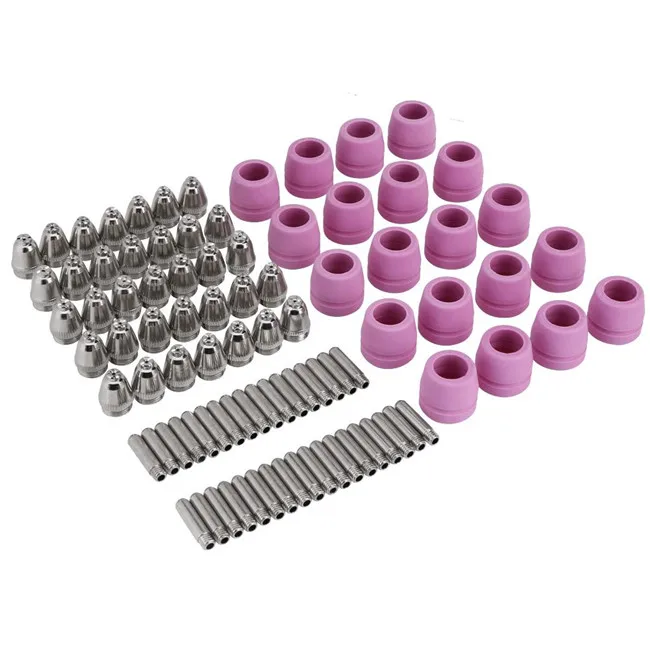 
90 pcs/set Plasma Cutter Cutting Torch Consumables Electrode Nozzles Cups Kit 