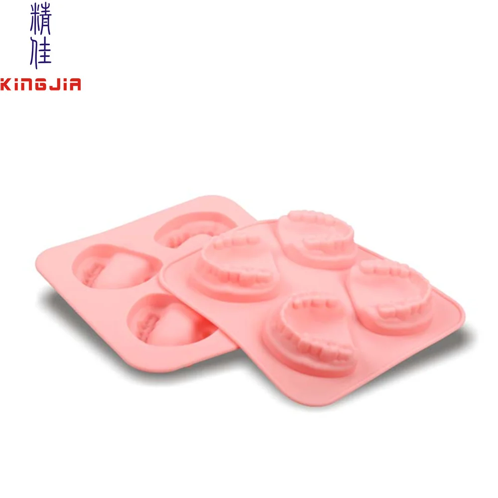 Silicone freezing mould of teeth shape ice tray mold