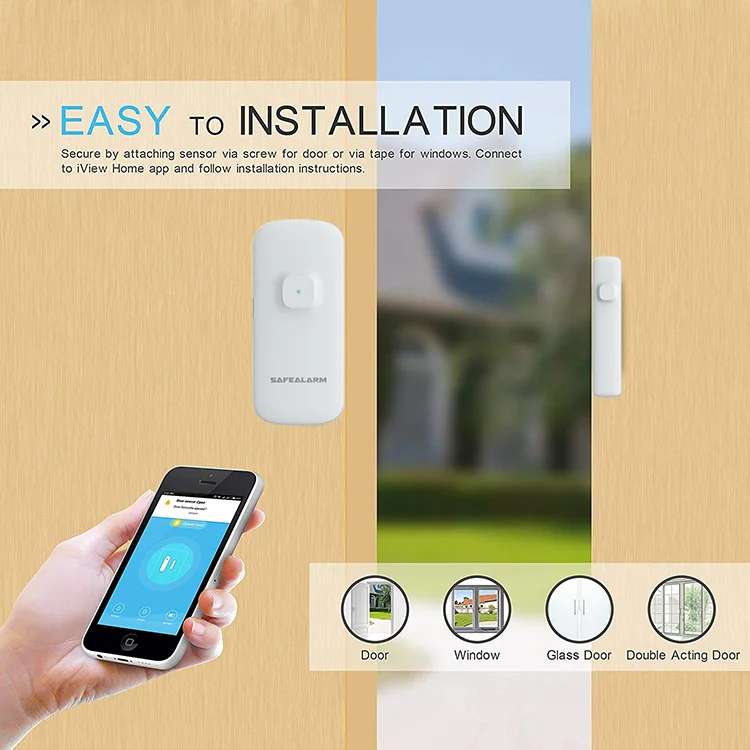 Home Anti Theft Magnetic Door Window Security Sensor Alarm with Tuya App