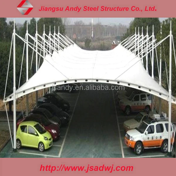 
PVC Coated Tensile Membrane Structure for Car Parking 