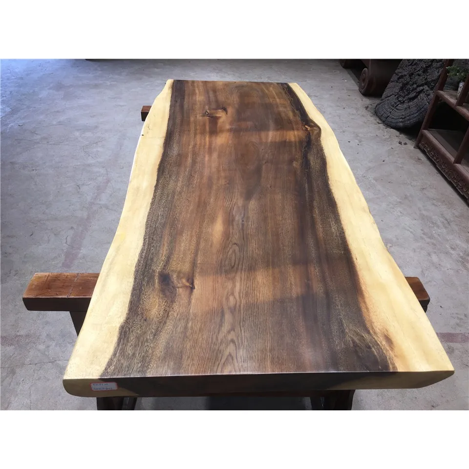 
Industrial Live Edge South American Walnut Dining Tables 