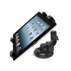 360 degree rotation strong suction dual adjustable tablet holder for car