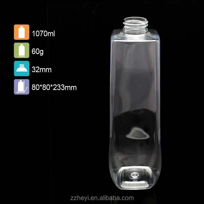 1 Liter Plastic laundry detergent Square bottle