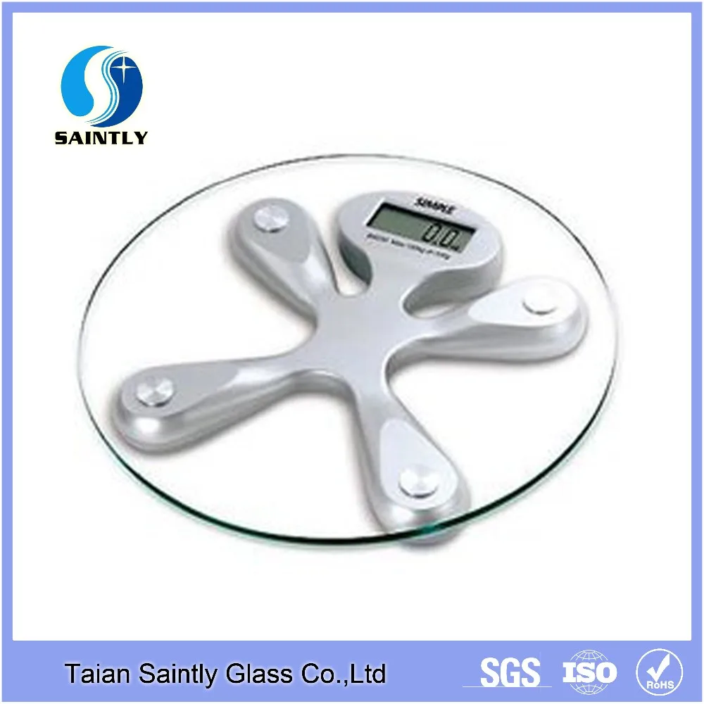 5mm 6mm customized mold silk screen tempered scale weight glass