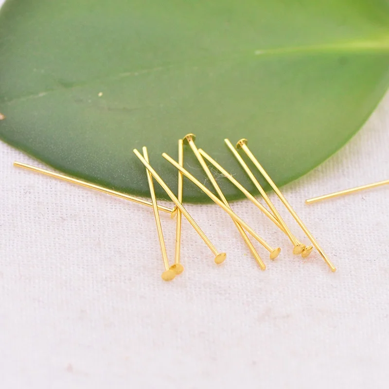 Изготовление серег Аксессуары 23 мм Золотая круглая шпилька