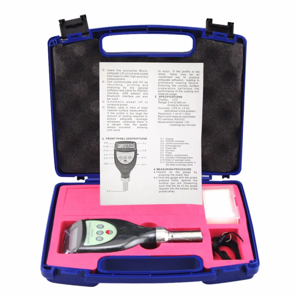 SRT-6223 цифровой профиль поверхности Калибр Шероховатость метр тестер ж/0 ~ 800 мкм диапазон измерения