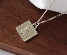 JOFO Jewelry 925 Sterling Silver Rose Flower Vintage Design Square Locket Pendant Necklace, 18in