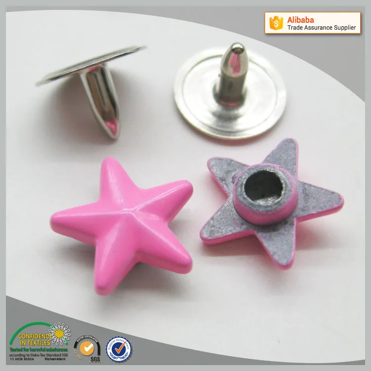 Цветные декоративные заклепки на заказ для одежды со звездами