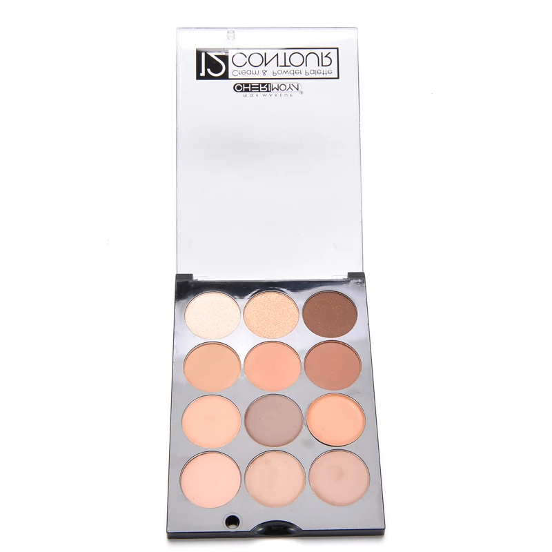 OEM Private Label Cheap Facial Makeup 12 Colors Cream Powder Contour Palettes