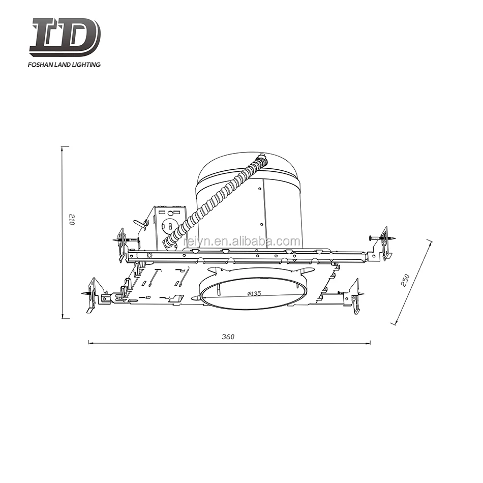 ETL pot light housing 5 inch line voltage retrofit housing Ic airtight downlight can