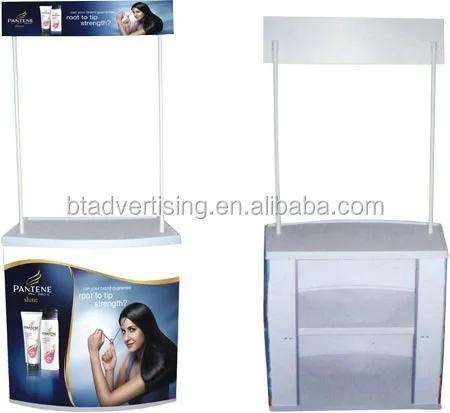 Shanghai Portable plastic advertising promotion table booth counter, promotion table