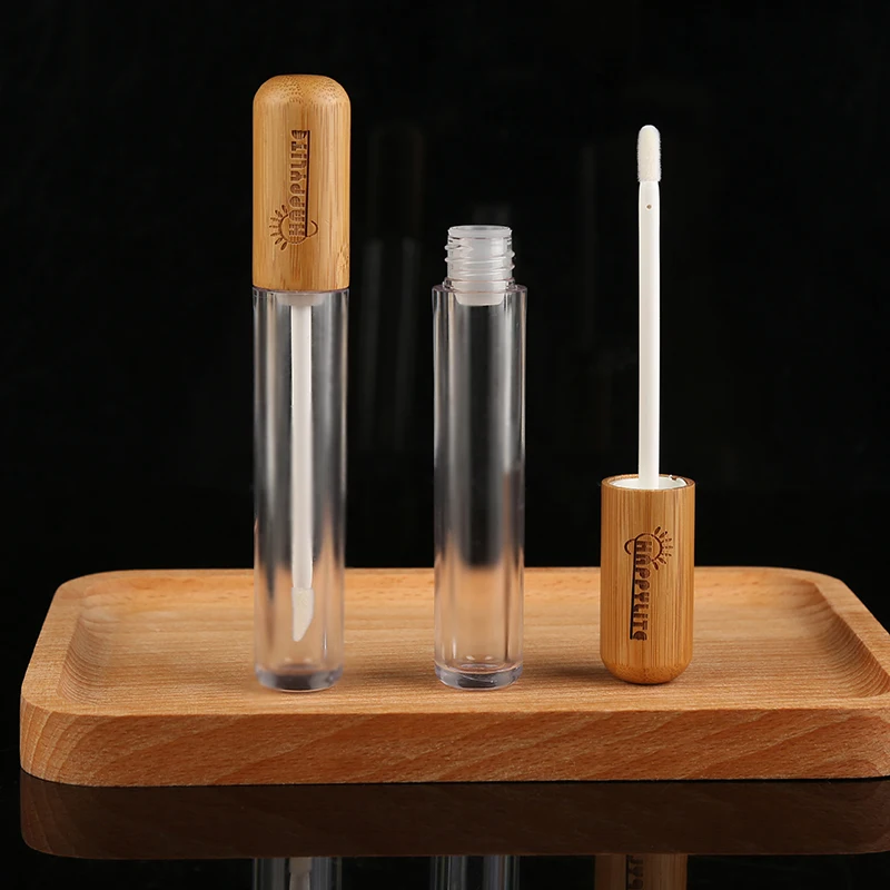 5ml Eco Friendly Lip Gloss Containers Tube Packaging 5ml Mini Bamboo Lipstick Tube